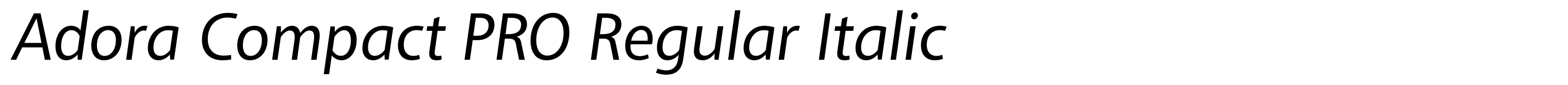 Adora Compact PRO Regular Italic